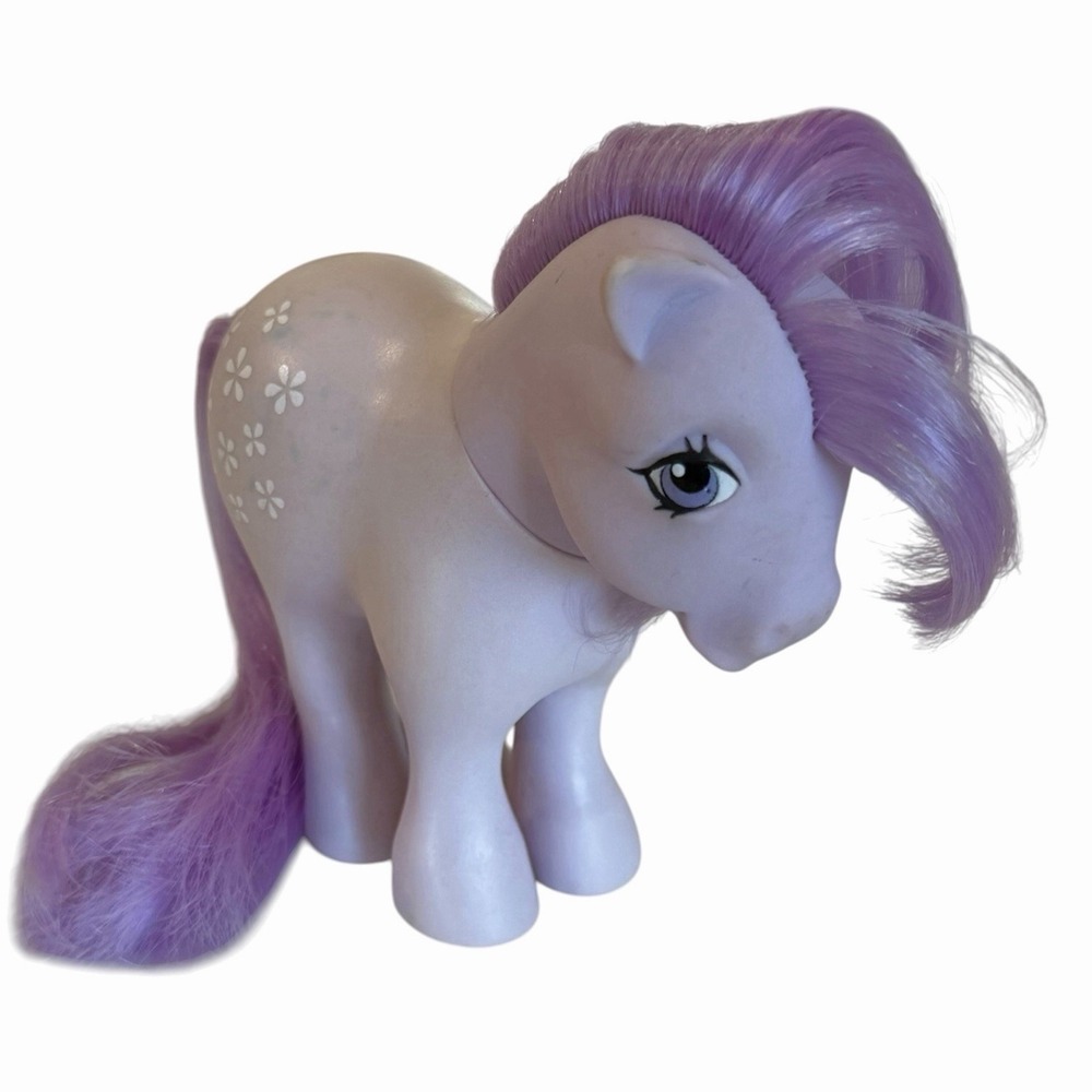 Vintage 1982 My Little Pony G1 Earth Pony Blossom Hasbro Purple Hong Kong READ